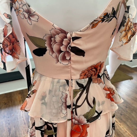 Lulu’s NWT Pink Floral Maxi Dress - Picture 3 of 5